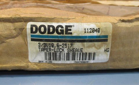 Dodge 112040 TL 3 Groove Sheave 3.3V10.6-2517 10.60" OD For 3V Narrow Belt NOS