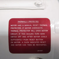 BALDORE RELIANCE WASHDOWN DUTY MOTOR TEFC, 1/2 HP, 115/230V, 272889PSP
