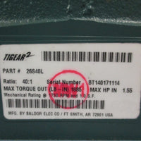 Dodge Tigear 2 Part# 26S40L Gear Speed Reducer, Gearbox 40:1 Ratio 1750RPM