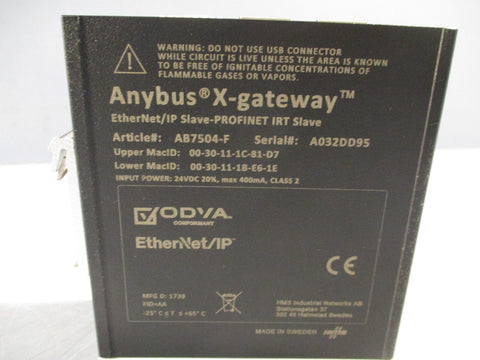 HMS Networks Anybus Xgateway – EtherNet/IP Adapter PROFINETIRT Slave AB7504F
