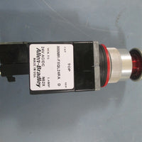 Allen Bradley 800MRFXQL24RA Ser. D Red LED Illuminated PushPull Unit  New