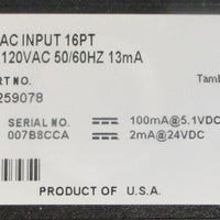 Allen Bradley 1756IA16 Ser A ControlLogix 16Pt PLC Input Module