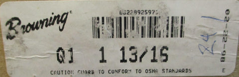 Browning Q1 113/16 Split Taper Bushing 113/16" Bore 41/8" Flg Dia (Lot of 2)