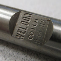 Lot of 2 Weldon End Mill Cuttter, 3/8", HS, CAT, BLF 12-2, 2 FL