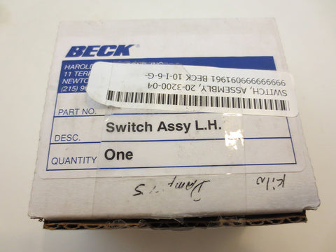 Beck Left Handed LH Switch Assy Assembly 20320004 NIB