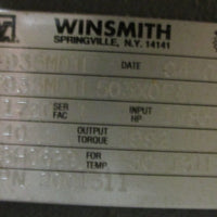 Winsmith 935MDTE503X0FA Speed Reducer 40:1 Ratio 1.85HP 1750RPM 13/4" Shaft Dia