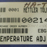 Mettler Toledo 214455 HATC Temperature Calibration Kit For Moisture Analyzers
