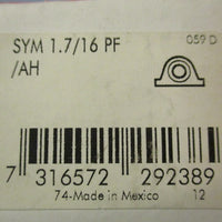 SKF SYM 1.7/16 PF/AH Pillow Block Ball Bearing Unit 1-7/16" Bore 7-3/8" Length