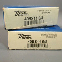 Martin Chain Sprocket 11 Teeth (Lot of Two) 40BS11 5/8" Bore