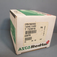 ASCO RED HAT 1/8 SOLENOID VALVE SERIAL #T723916 OPSF826H002