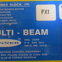 Banner FX1PLM3 MultiBeam Fiber Optic Sensor 1030VDC Input 250Ma Output