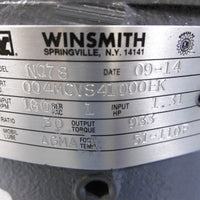 New Winsmith Gear Reducer NO78 1800RPM 004WCVS41000EK 1.31HP In 30:1 2014