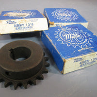 Lot of (3) Martin Solid Bore Sprocket 40 Chain, 20 Tooth 40BS20 13/16