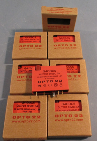 LOT OF (7) OPTO 22 G4ODC5 Digital Output Module DC Output 60VDC 3A 5 Volt Logic