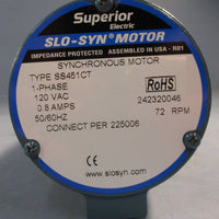 Superior Electric Slo-Syn SS451CT Synchronous Stepping Motor 3PH 3/8" Shaft Dia