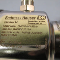 ENDRESS & HAUSER CERABAR M DIGITAL LIQUID LEVEL TRANSMITTER PMP551QUE6/0