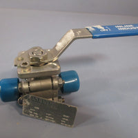 Inline 1/2" Full Port CF3M Sanitary Ball Valve, TFM Seat/Seal, 316L Trim 337F