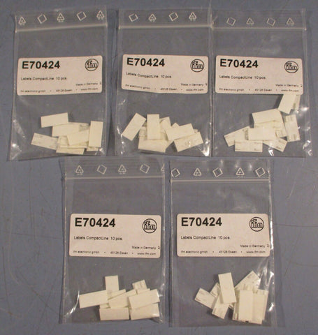 IFM E70424 Label Tag Labels CompactLine 10 pcs per bag (Lot of 5) 50 pcs Total