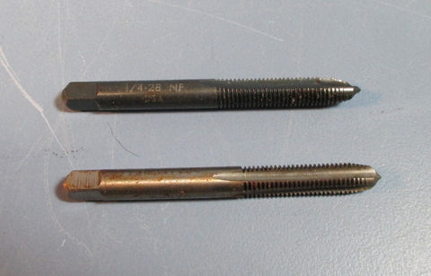 Lot of 2, 1/4-28 NF Taps One TWR 2 Flute & One Regal 4 Flute Used