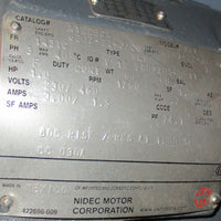 Nidec X1E2BCR Energy Efficient 3 phase Motor 1760 RPM 230/460 V D562
