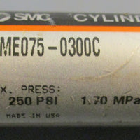 SMC NCME0750300C Round Body Cylinder 3" Stroke 8250PSI Lot of 2