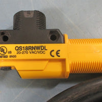 Banner Engineering WorldBeam Proximity Sensor QS18RNWDL 20270 VAC/VDC NWOB