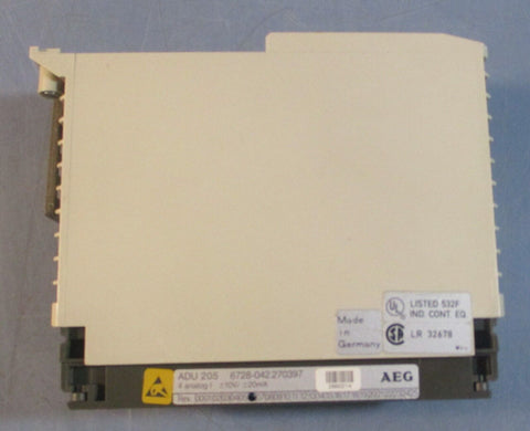 AEG ADU 205 6728-042.270397 Rev 06 4 Analog Input Module 10V 20mA