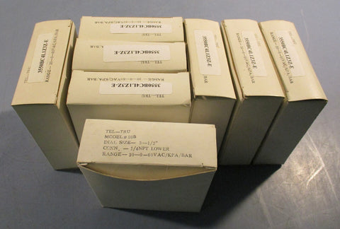 TelTru 3550BC4L1Z3ZE Pressure Guage 50B 3 1/2 " Dial 1/4 NPT Lot of 8