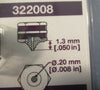 Nordson 322008 Precision Hot Melt Nozzle .050" Length .008 Orifice Lot of 2