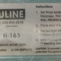 ULine H-163 8" Impulse Sealer Uline Poly Bag Sealer 8 mil Max Seal Thickness
