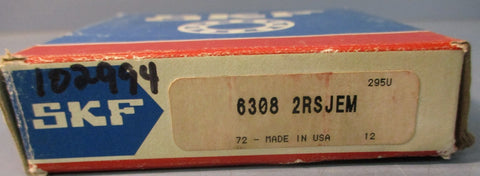 SKF 6308-2RSJEM Radial Deep Groove Ball Bearing 40mm ID 90mm OD 23mm W Lot of 2