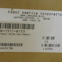 Fanuc A06B-1511-B153 AC Spindle Motor 3 Ph, 22 kW Cont, 1500-6000 RPM NIB
