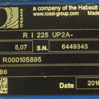 Rossi R I 225 UP2A Gear Reducer 5.07:1 Ratio R000105895 60 mm Shaft 110 mm Bore