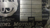 US Motors Asbestos Protected Motor 5HP Type SFV 3600RPM 225Fr 1-3/8"-7/8" Shaft