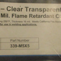 Steiner 339M5X5 Welding Blankets and Curtains Clear Transparent Vinyl 5' x 5'