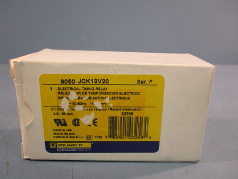 Square D 9050 JCK13V20 Solid State Relay, 0-60sec, Series F 9050JCK13V20