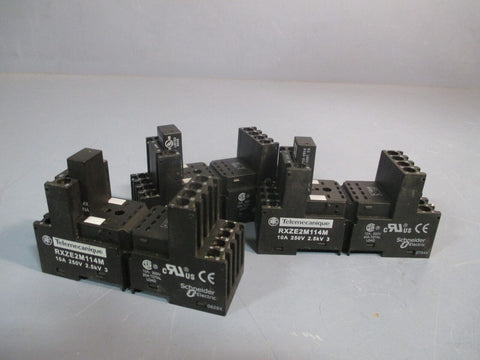 LOT OF 3 SCHNEIDER ELECTRIC RELAY BASE RXZE2M114M