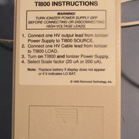 Richmond TI800 Microammeter Accessory for RTI Ionizer Power Supplies