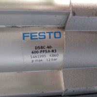FESTO 14619953 ISO PNEUMATIC CYLINDER DSBC40600PPSAN3