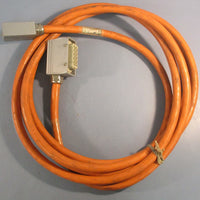 Indramat 04-0101 N.C. Cable 20Ft Long IN-197-02-21-092 W/ 2 Connector Sockets