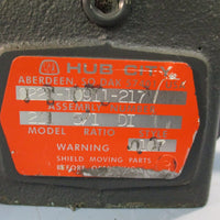 HUB CITY 0221-10911-217 5:1 RATIO RIGHT ANGLE GEAR REDUCER MODEL: 211/ STYLE DI