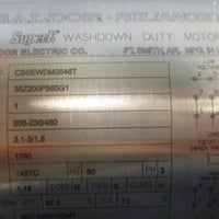 Baldor CSSEWDM3546T Washdown Duty Motor 1 HP 1760 RPM 3 PH 7/8" Shaft Dia