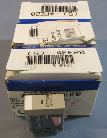 (Lot of 11) Omron 4FE20 General Purpose Relay, Socket Mounted 5A, 250VAC, 30VDC