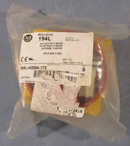 Allen Bradley 194LHE8N175 Ser B Actuator N 90X90 Disconnect Switch Type N