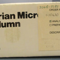 Varian MicroPak MCH10 HPLC Column 0391215144 30cm x 4mm