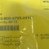 Turck Bi10M30AP6XH1141 Proximity Sensor 1030VDC 200mA Sn: 10mm ID No: 46175