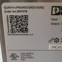 PHOENIX CONTACT UNINTERRUPTIBLE POWER SUPPLY QUINT4-UPS/24DC/24DC/20/EC