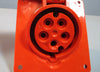 Altech ABL17 16A 6h/220/380V, 5 Pin Wall Mount Straight Receptacle Red NWOB