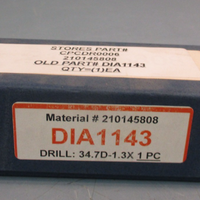 Asahi Diamond Core Drills W14D 11876187 DIA1143 34.71.3 B 34.7D32.7I1.3X