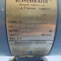 Rosemount 1151GP5E22T0322V1S1L4 Smart Pressure Transmitter 0 to 30" Hg